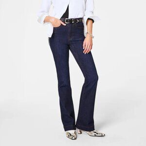 SPANX Lycra Flare Jeans Bennet Dark Wash size 12 NWT